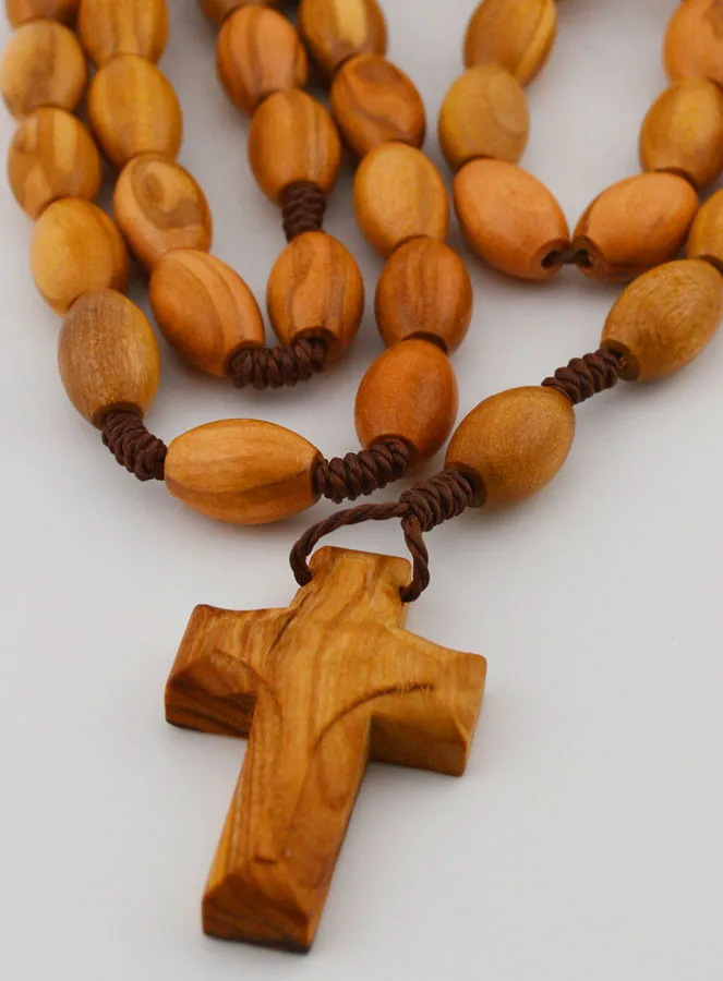 Olive Wood Rosary - 40cm (pic 4)