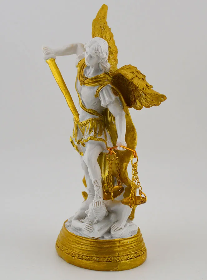 Religious Statue of Saint Michael the Archangel with Scales - 14cm (pic 2)