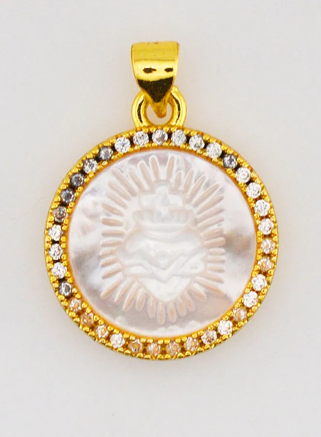 Mother-of-Pearl Pendant Ex-Voto 22mm (pic 1)