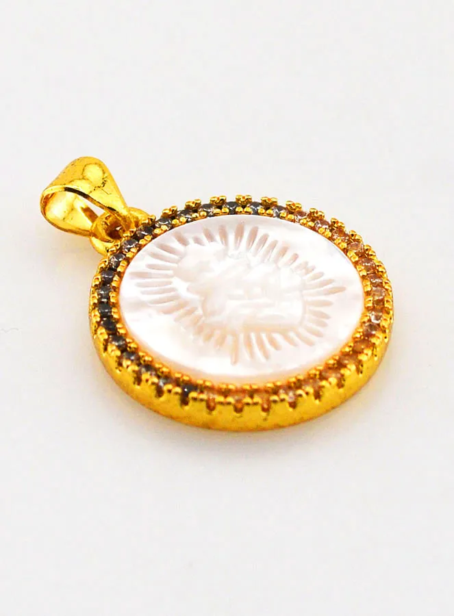 Mother-of-Pearl Pendant Ex-Voto 22mm (pic 3)