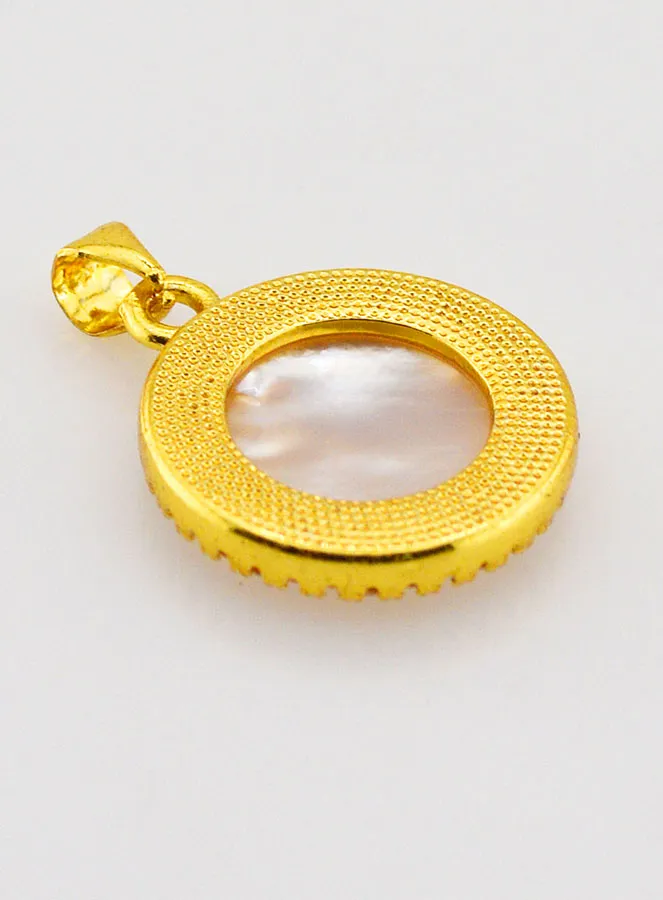 Golden Medal with Mother-of-Pearl Ex-Voto 22mm (pic 4)