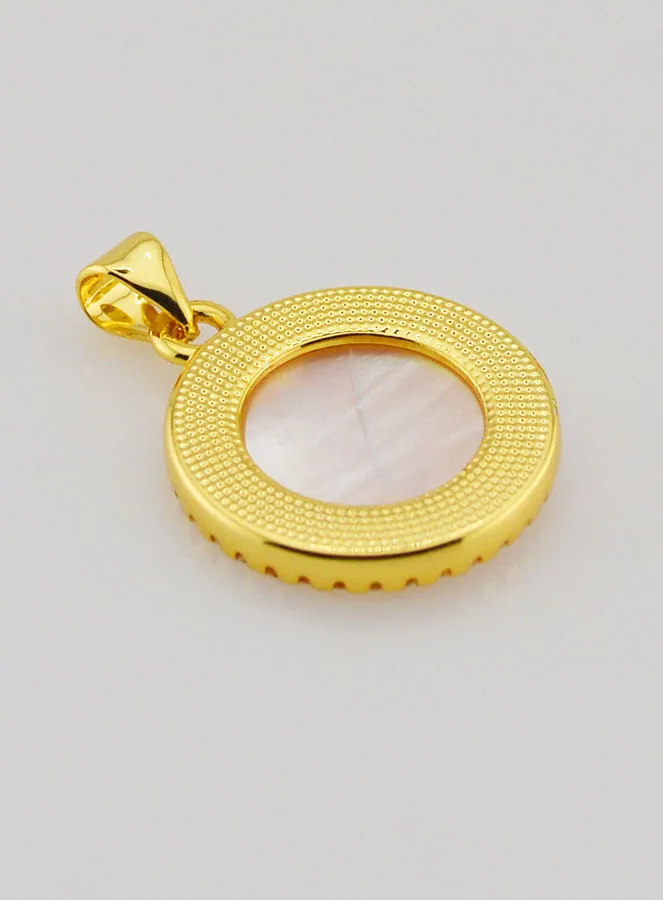 Golden Medal Saint Michael in Mother-of-Pearl - 22mm (pic 4)