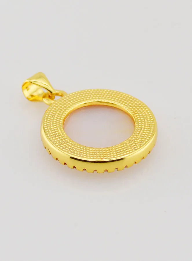 Golden Sacred Heart of Jesus Medal in Mother-of-Pearl - 22mm (pic 4)