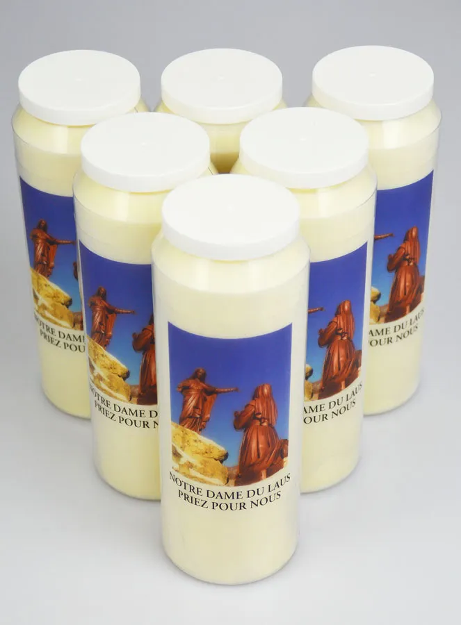 Set of 6 Sanctuary Candles Our Lady of Laus (pic 2)