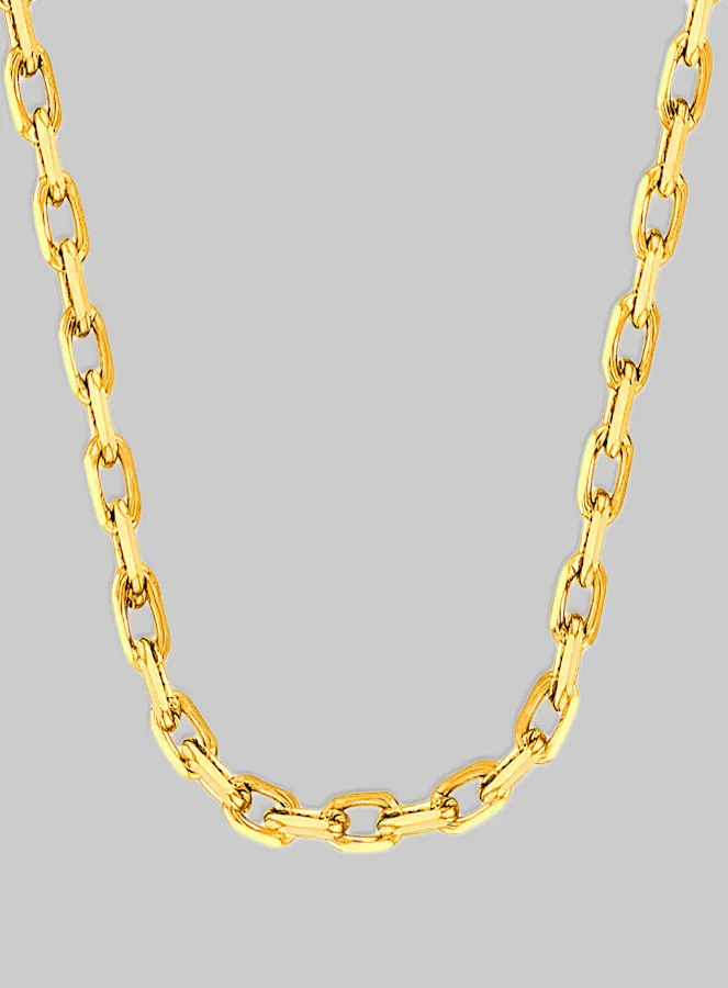 Cable Trace Chain Necklace 1mm - 9k Gold 50cm (pic 1)