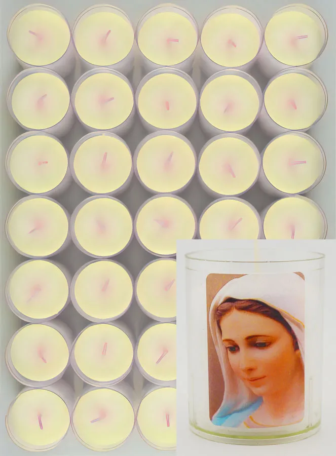 Set of 10 Votive Candles Our Lady of Medjugorje (pic 1)