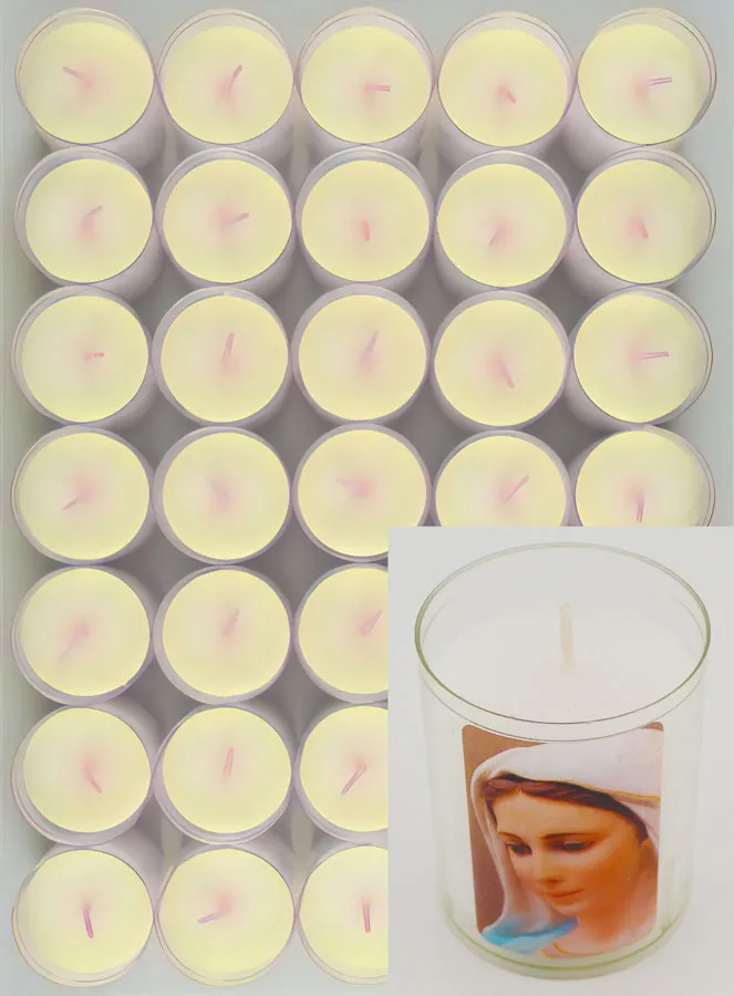 Set of 10 Votive Candles Our Lady of Medjugorje (pic 2)