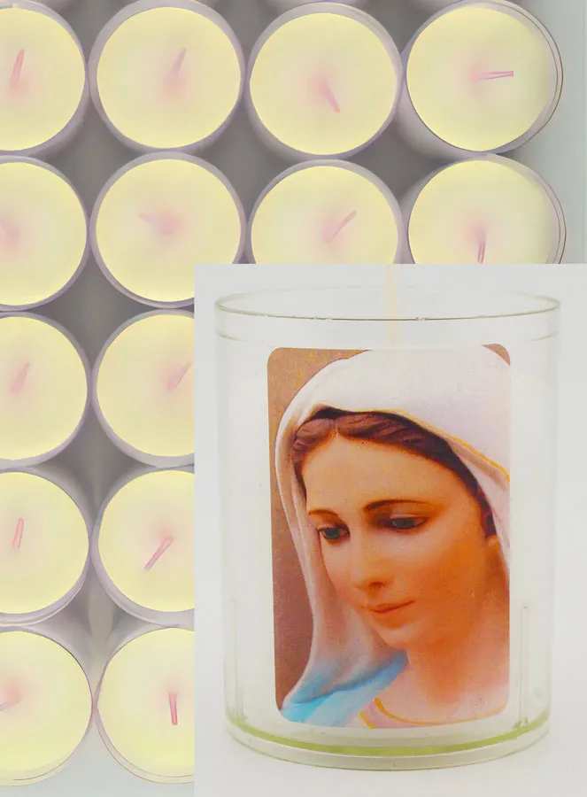 Set of 10 Votive Candles Our Lady of Medjugorje (pic 3)