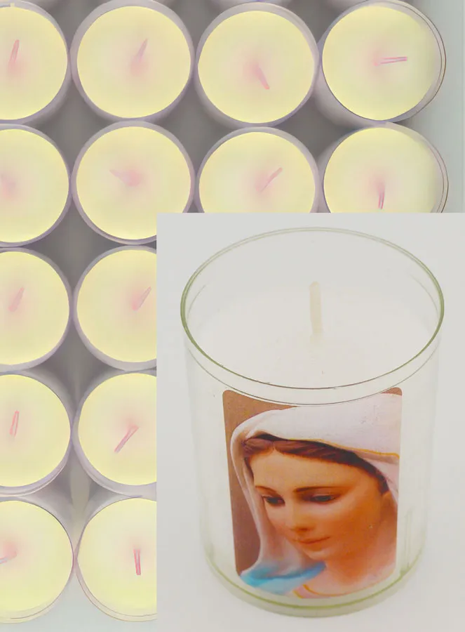 Set of 10 Votive Candles Our Lady of Medjugorje (pic 4)