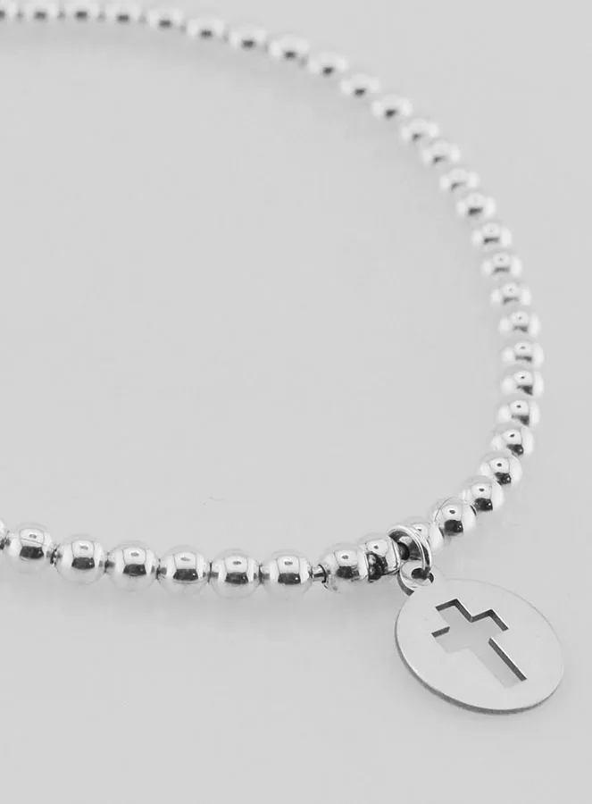 Ball Bracelet Openwork Cross - 925 Silver (pic 3)