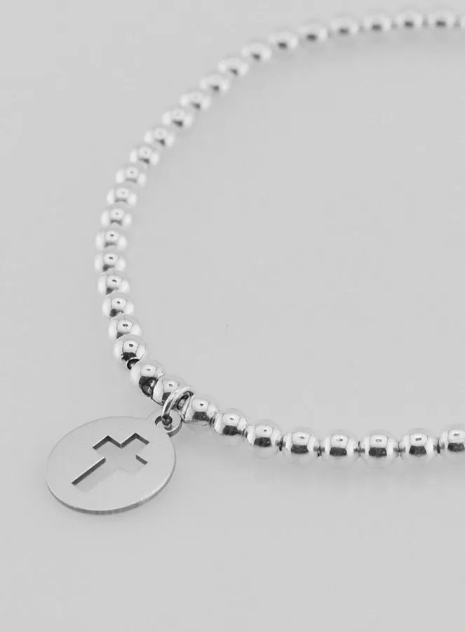 Ball Bracelet Openwork Cross - 925 Silver (pic 4)