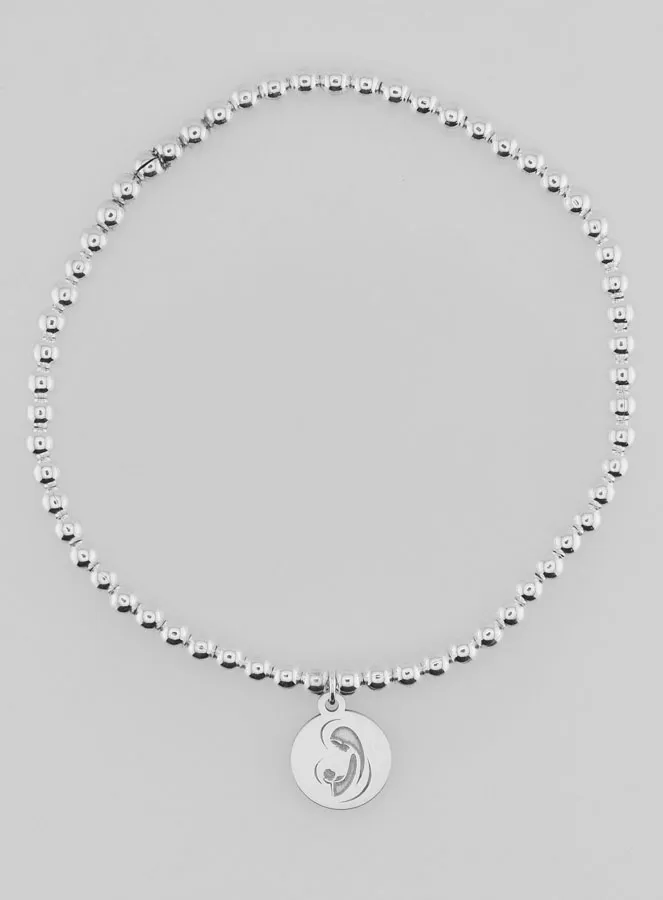 Ball Bracelet Virgin Mary and Child - 925 Silver (pic 1)