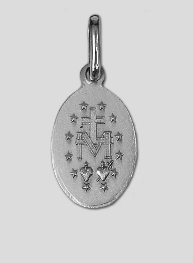 Miraculous Medal in Solid Silver 19 mm (pic 3)