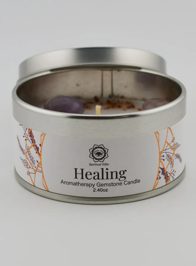 Aromatherapy Scented Candle - Green Aventurine and Patchouli (pic 1)