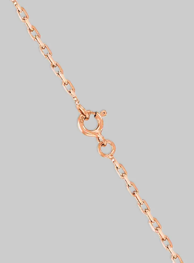 Necklace 45cm Rose Gold Plated - Anchor Chain 1.4mm (pic 3)
