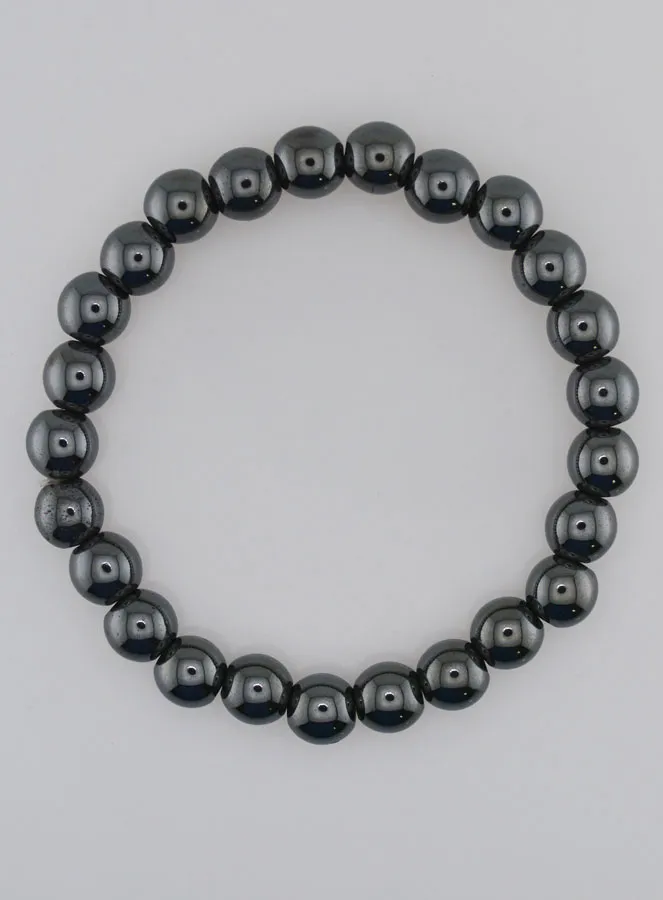 Hematite Gemstone Bracelet - 8mm (pic 1)