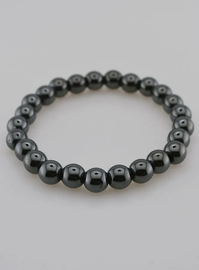 Hematite Gemstone Bracelet - 8mm (pic 2)