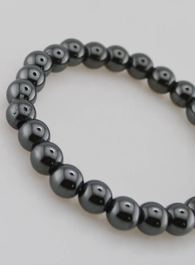 Hematite Gemstone Bracelet - 8mm (pic 3)