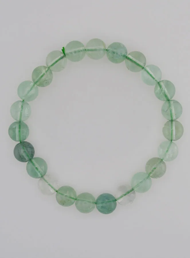 Green Fluorite Gemstone Bracelet - 8mm (pic 1)