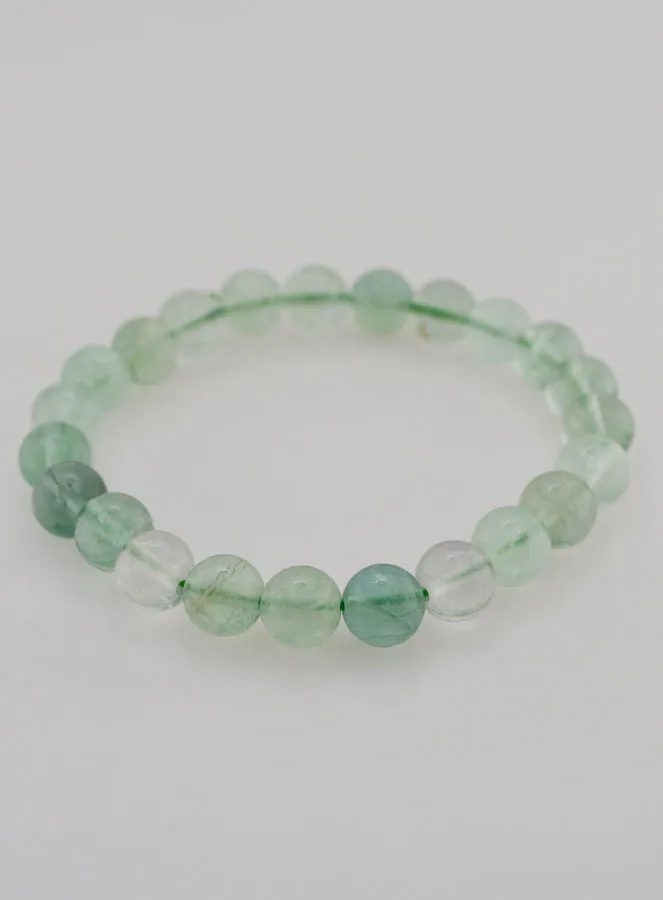 Green Fluorite Gemstone Bracelet - 8mm (pic 2)