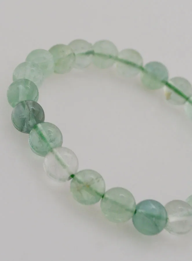 Green Fluorite Gemstone Bracelet - 8mm (pic 3)