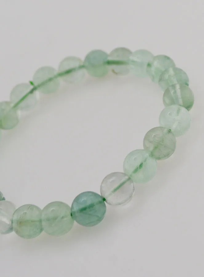 Green Fluorite Gemstone Bracelet - 8mm (pic 4)
