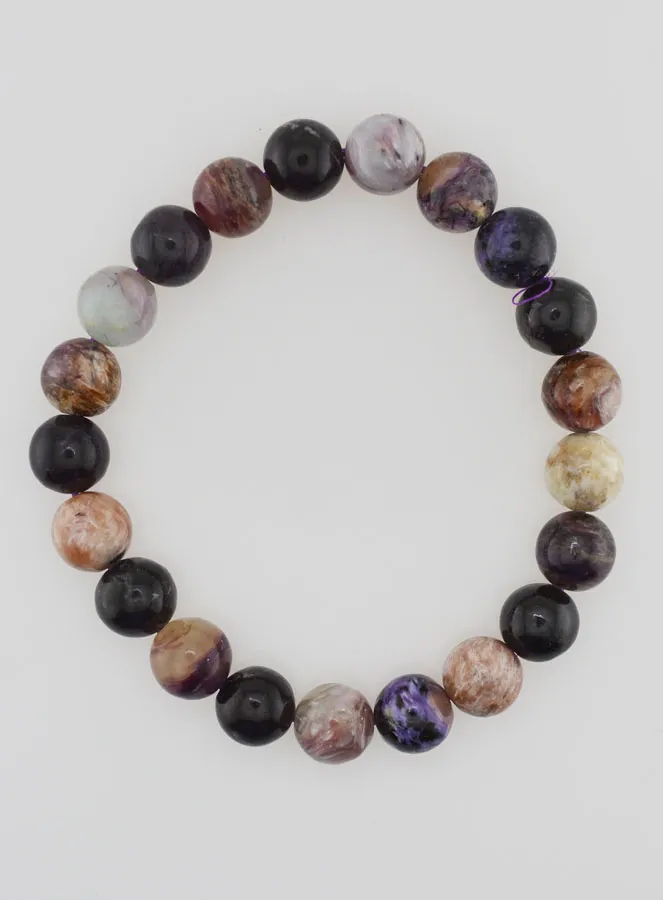 Charoite Gemstone Bracelet - 8 mm (pic 1)
