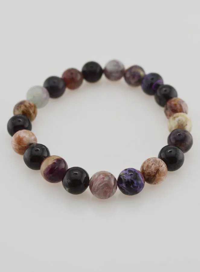 Charoite Gemstone Bracelet - 8 mm (pic 2)