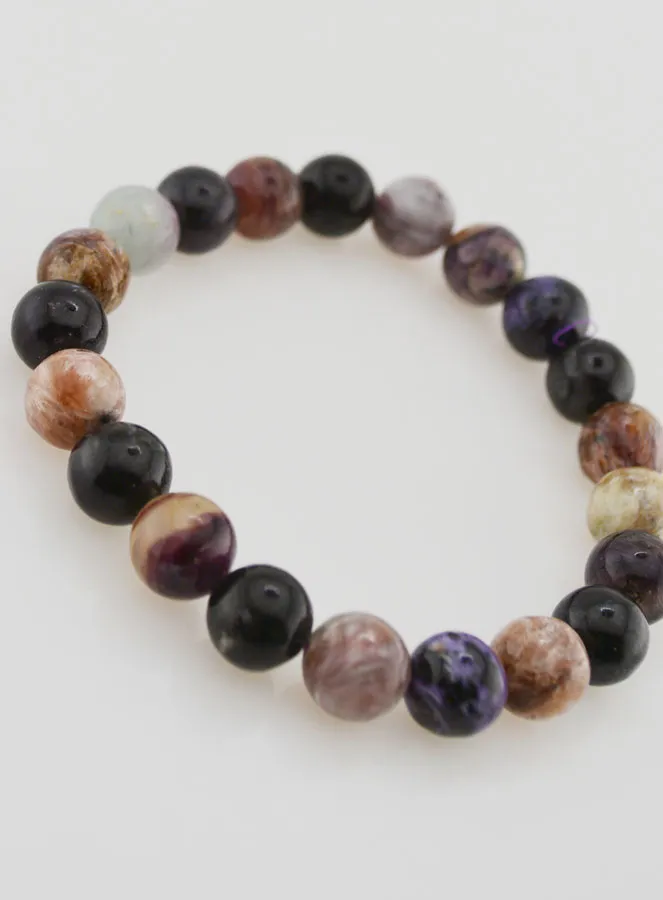 Charoite Gemstone Bracelet - 8 mm (pic 3)