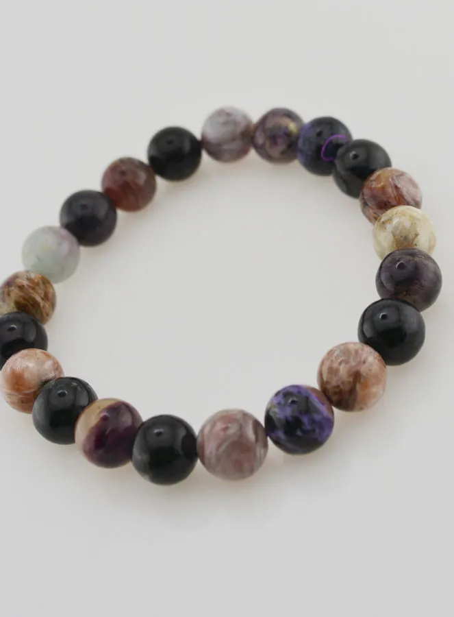 Charoite Gemstone Bracelet - 8 mm (pic 4)