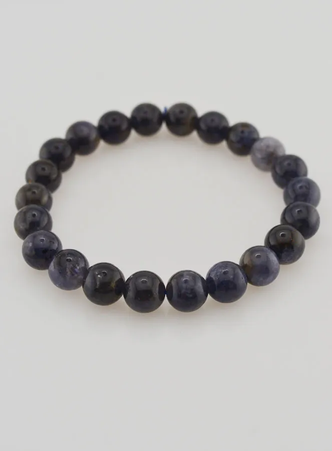 Cordierite Iolite Gemstone Bracelet - 8 mm (pic 2)