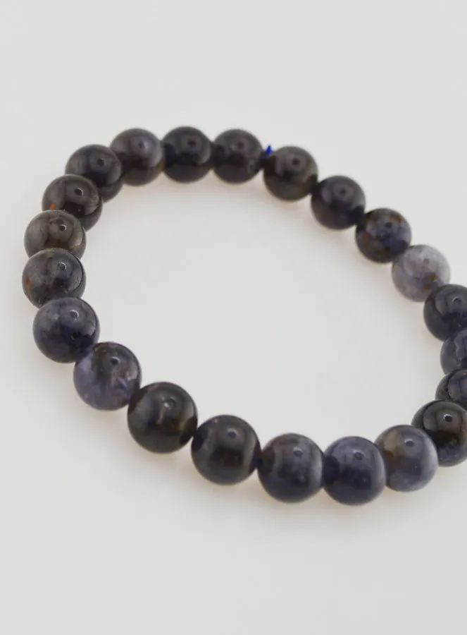Cordierite Iolite Gemstone Bracelet - 8 mm (pic 3)