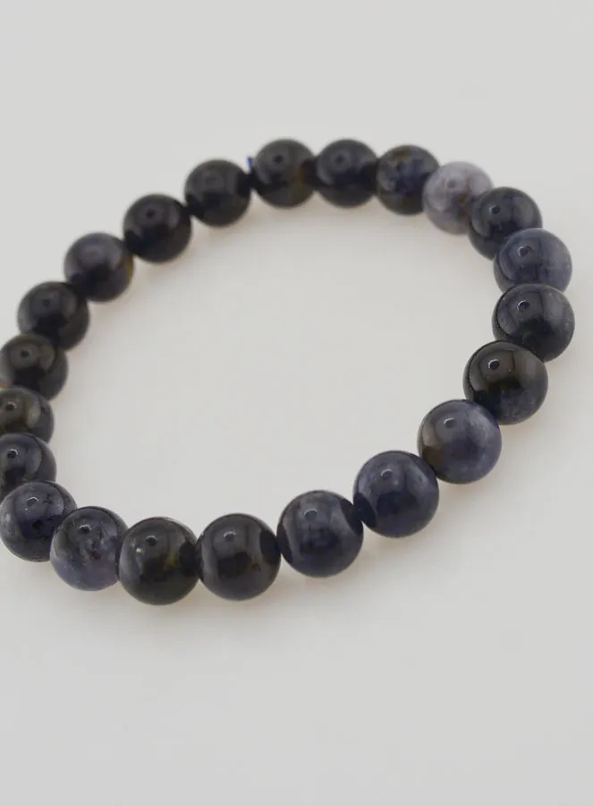 Cordierite Iolite Gemstone Bracelet - 8 mm (pic 4)