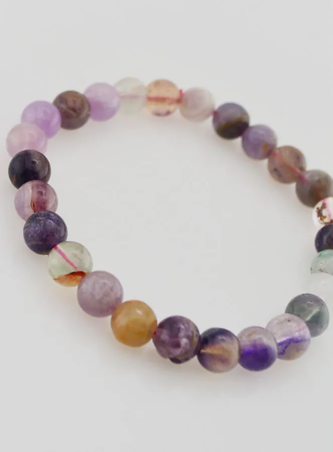 Multicoloured Fluorite Gemstone Bracelet AA - 6 mm (pic 3)