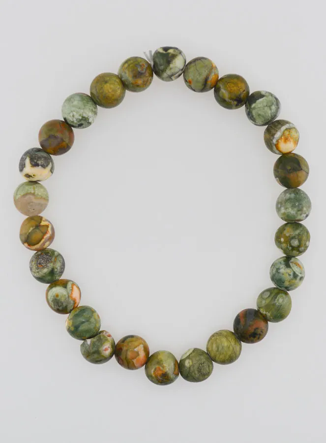 Rhyolite Gemstone Bracelet - 8 mm (pic 1)