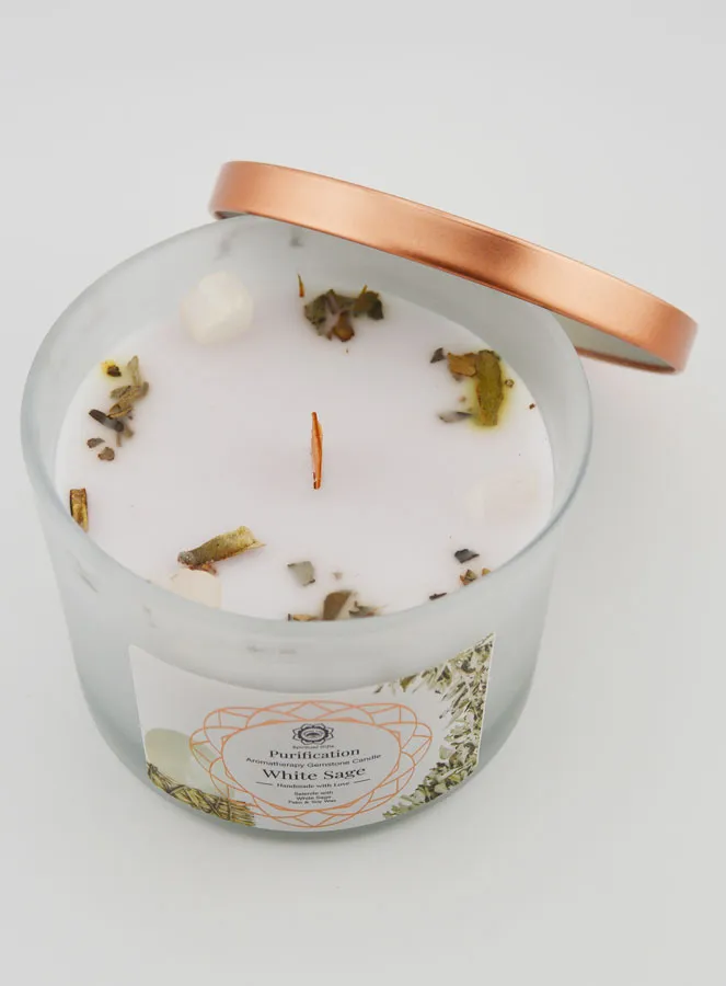 Purification Candle 256g - White Sage and Selenite (pic 1)