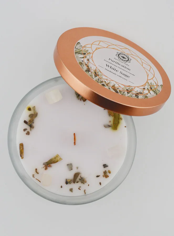 Purification Candle 256g - White Sage and Selenite (pic 2)