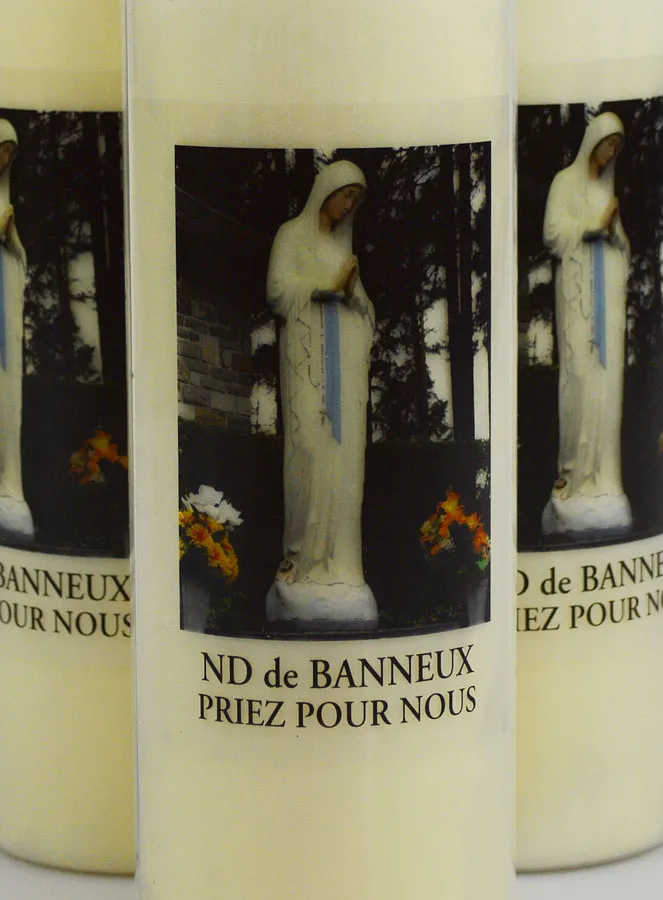 3 Sanctuary Candles Our Lady of Banneux (pic 3)