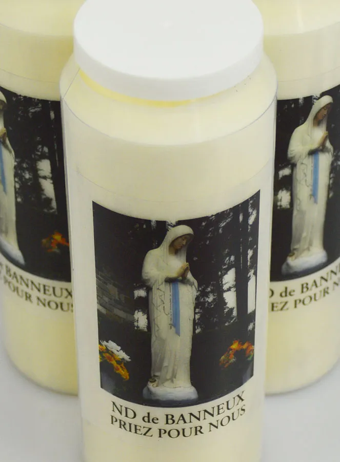 3 Sanctuary Candles Our Lady of Banneux (pic 4)