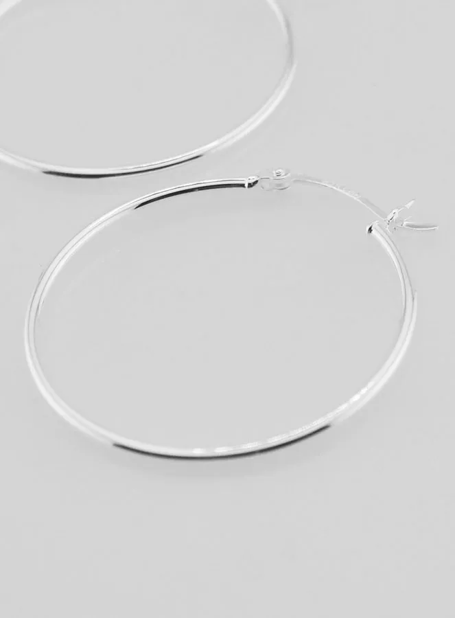 Creole Earrings in 925 Sterling Silver - 30mm (pic 3)