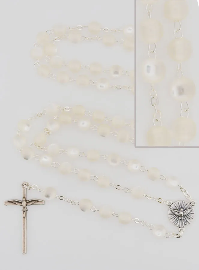 Confirmation Rosary Holy Spirit - White (pic 1)