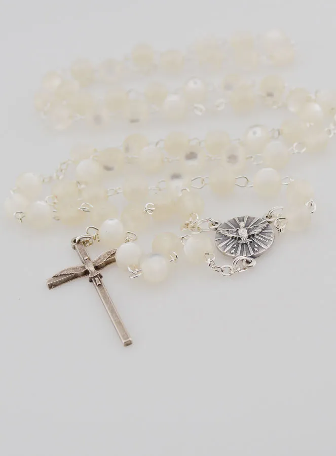 Confirmation Rosary Holy Spirit - White (pic 2)