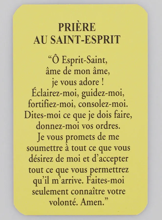 Prayer Card Holy Spirit (pic 2)