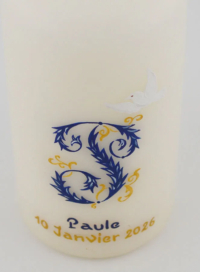 Confirmation Keepsake Candle Holy Spirit - Blue (pic 4)