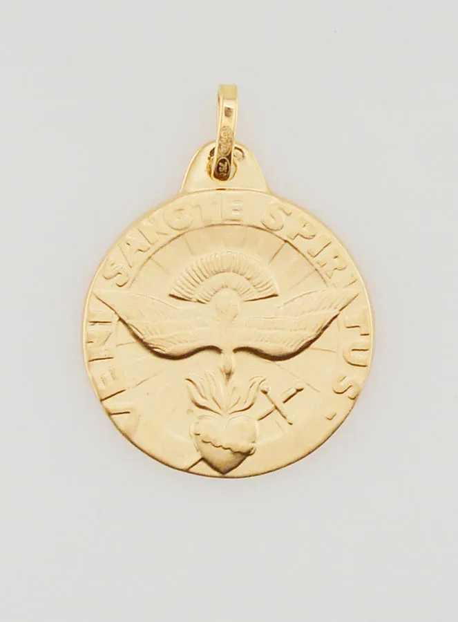 Holy Spirit Confirmation Medal 18 Carat Gold (pic 1)