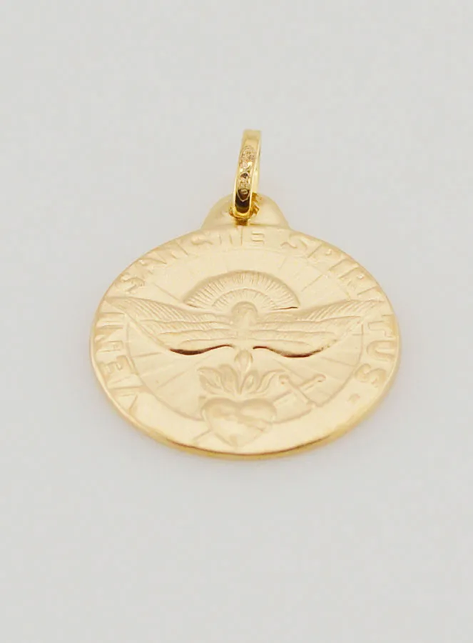 Holy Spirit Confirmation Medal 18 Carat Gold (pic 2)