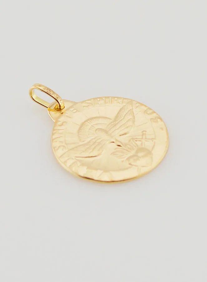 Holy Spirit Confirmation Medal 18 Carat Gold (pic 3)