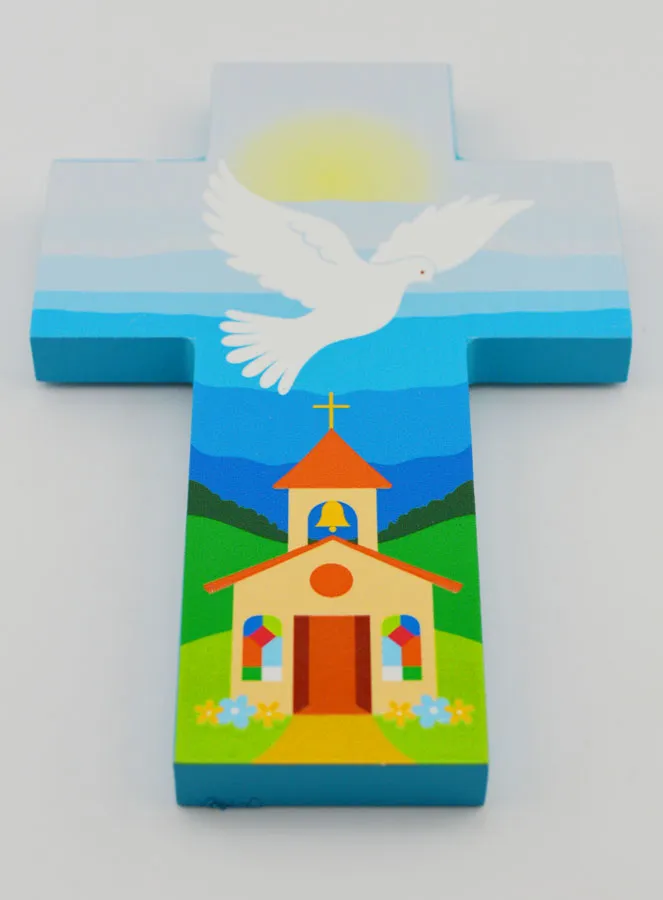 Wooden Cross Remembrance Of Confirmation - Dove (pic 2)