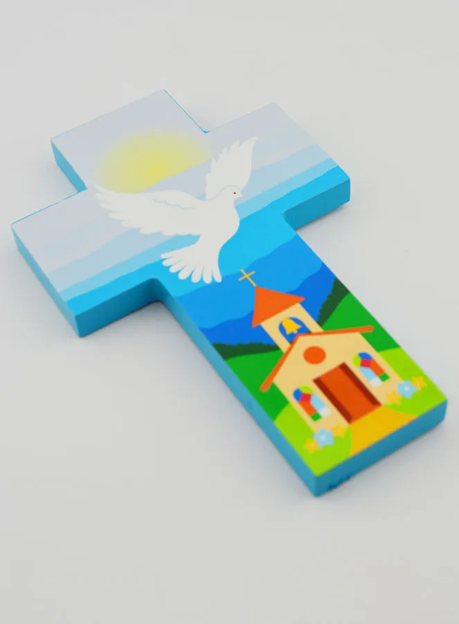 Wooden Cross Remembrance Of Confirmation - Dove (pic 3)