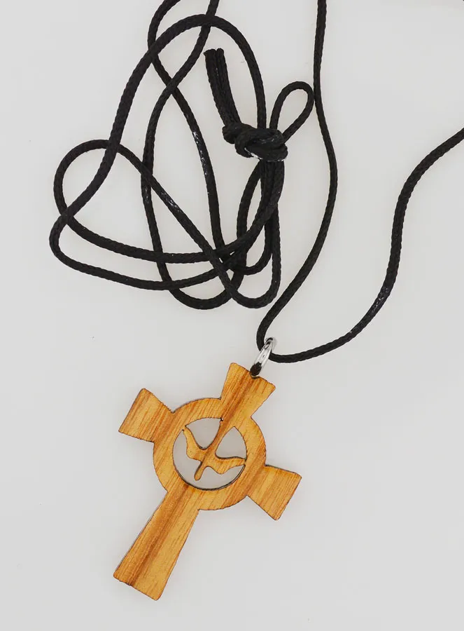Confirmation Cross Pendant Wood - Holy Spirit (pic 3)